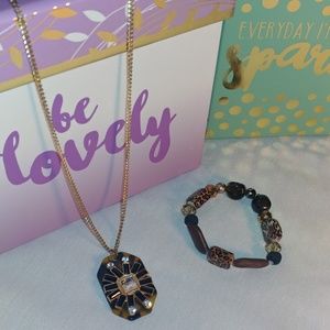 Necklace and matching bracelet